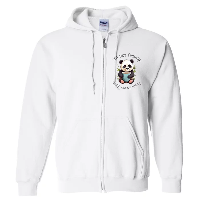 I Hate Mornings Panda Full Zip Hoodie