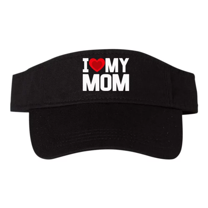 i heart my mom love my mom happy mors day family out Valucap Bio-Washed Visor