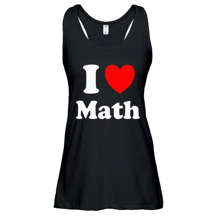 I Heart Math I Love Math Ladies Essential Flowy Tank