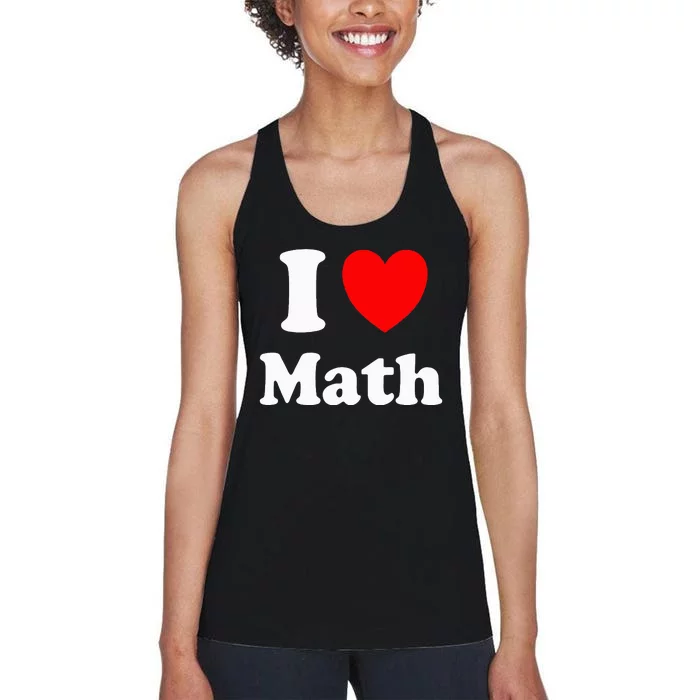 I Heart Math I Love Math Women's Racerback Tank