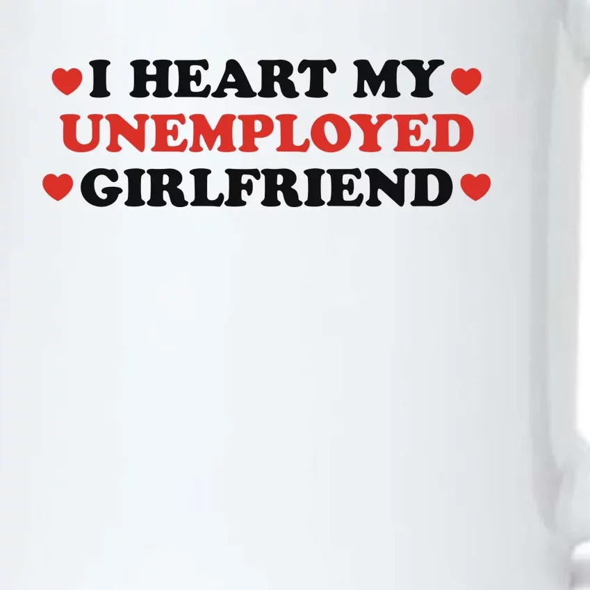 I Heart My Unemployed Girlfriend Black Color Changing Mug