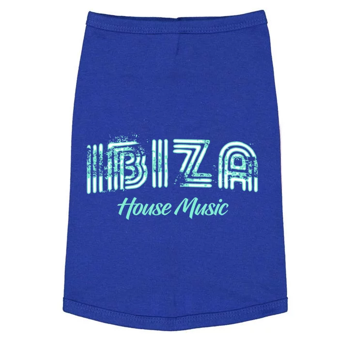 Ibiza House Music Teal Ibiza Spain Music Gift Doggie Tank