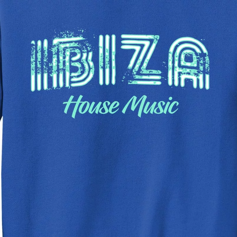 Ibiza House Music Teal Ibiza Spain Music Gift Sweatshirt