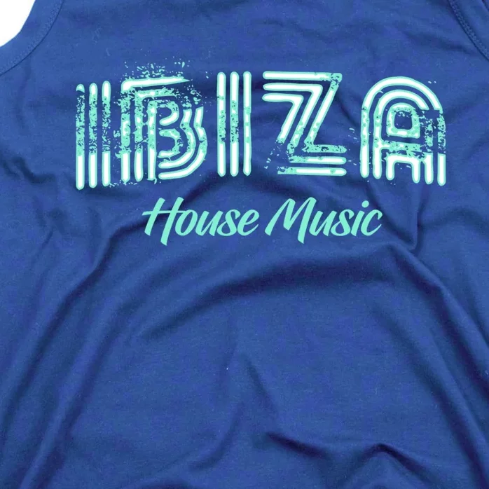 Ibiza House Music Teal Ibiza Spain Music Gift Tank Top