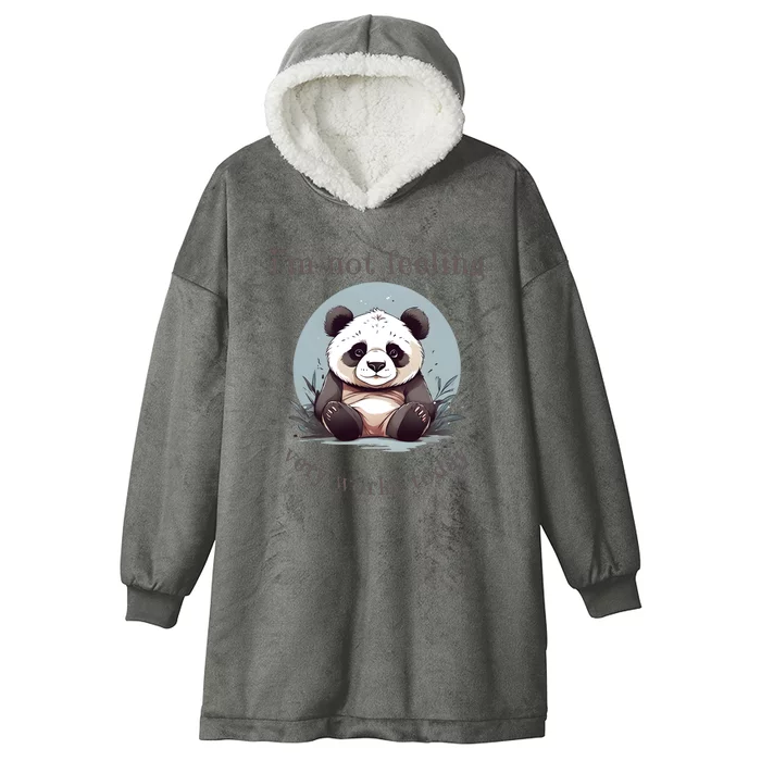 I Hate Mornings Panda Hooded Wearable Blanket