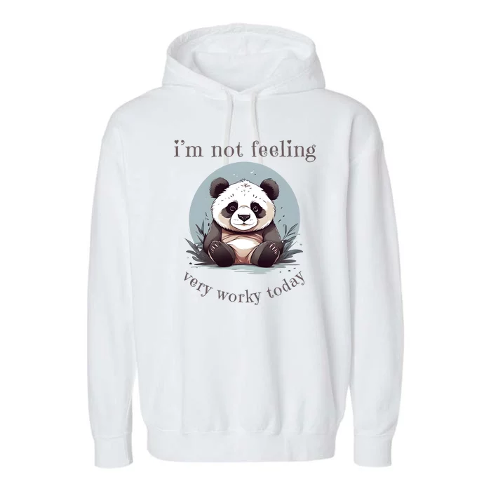 I Hate Mornings Panda Garment-Dyed Fleece Hoodie