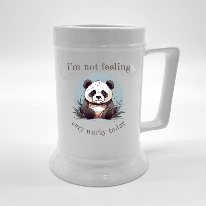 I Hate Mornings Panda Front & Back Beer Stein