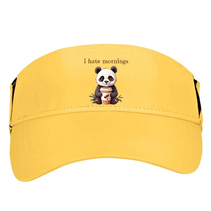 I Hate Mornings Panda Adult Drive Performance Visor