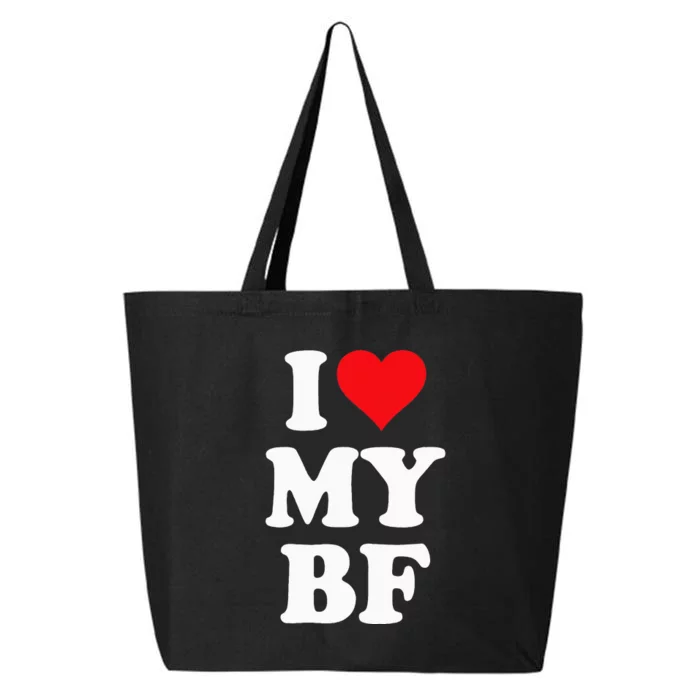 I Heart My Bf ValentineS Day For Boyfriend Best I Love Bf 25L Jumbo Tote