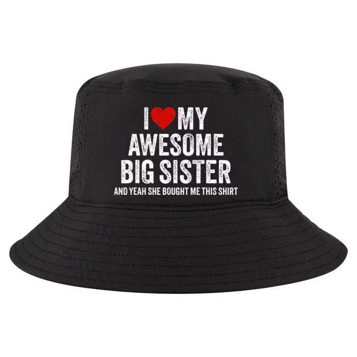 I Heart My Big Sister Cool Comfort Performance Bucket Hat