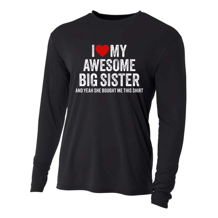 I Heart My Big Sister Cooling Performance Long Sleeve Crew