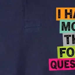 I Have More Than Four Questions Funny Happy Passover Softstyle Adult Sport Polo