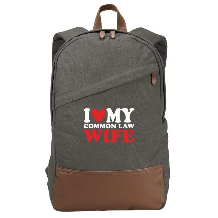 I Heart My Common Law Wife Cotton Canvas Backpack