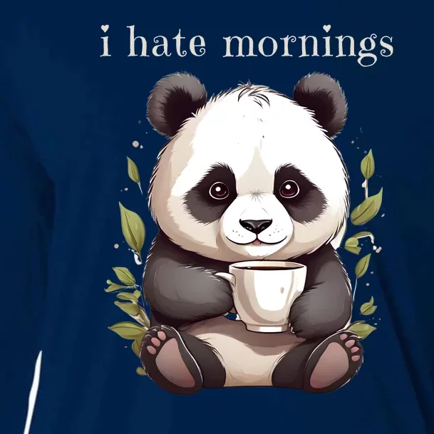 I Hate Mornings Panda Cooling Performance Long Sleeve Crew