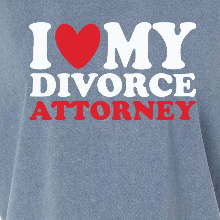 I Heart My Divorce Attorney Garment-Dyed Women's Muscle Tee