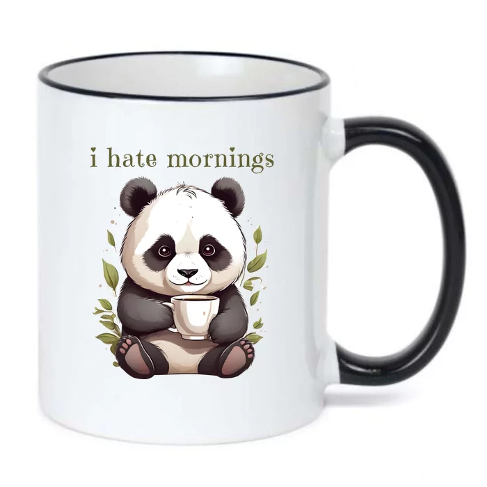 I Hate Mornings Panda Black Color Changing Mug