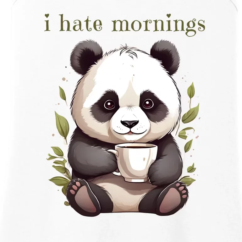 I Hate Mornings Panda Ladies Essential Tank