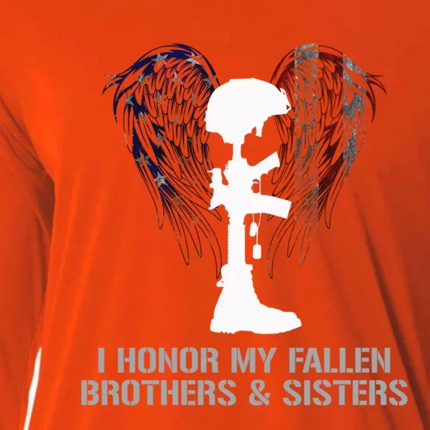 I Honor My Fallen Brothers And Sisters Gift Cooling Performance Long Sleeve Crew