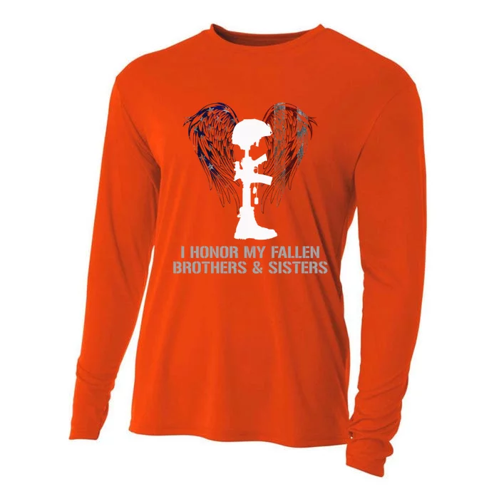 I Honor My Fallen Brothers And Sisters Gift Cooling Performance Long Sleeve Crew