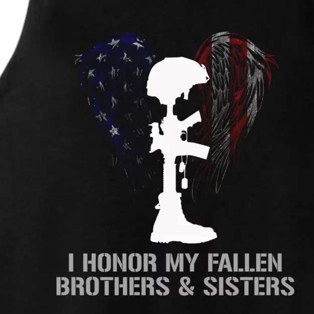 I Honor My Fallen Brothers And Sisters Gift Ladies Tri-Blend Wicking Tank