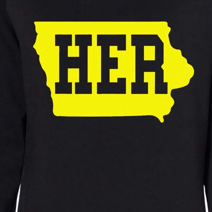 Iowa Her Map Womens California Wash Sweatshirt