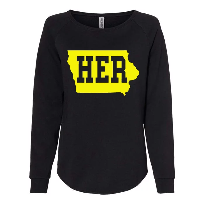 Iowa Her Map Womens California Wash Sweatshirt