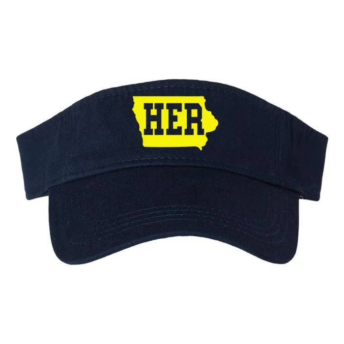 Iowa Her Map Valucap Bio-Washed Visor