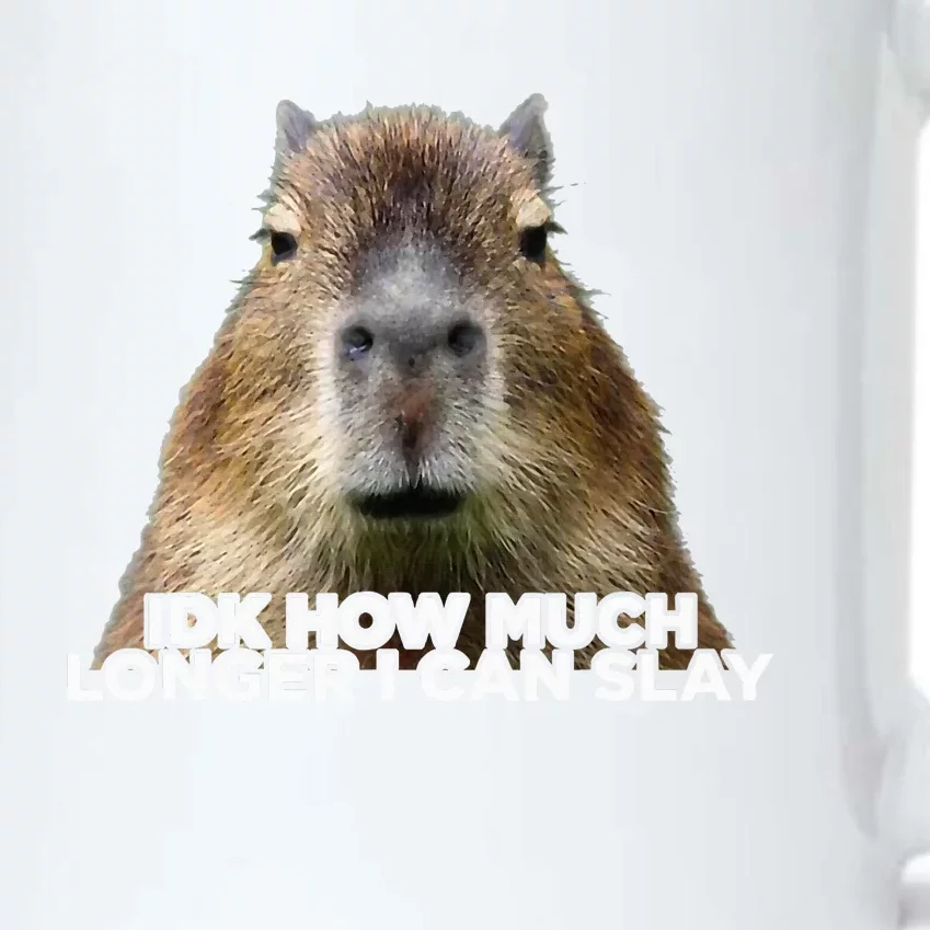 Idk How Much Longer I Can Slay Capybara Sarcastic Dank Meme Black Color Changing Mug