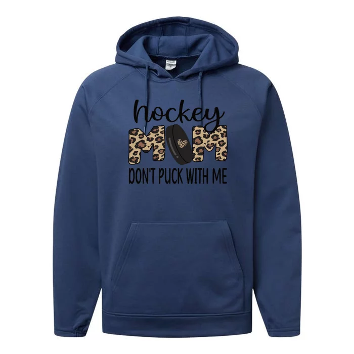 Ice Hockey Mom Of An Ice Hockey Player Hockey Mom Cute Gift Performance Fleece Hoodie