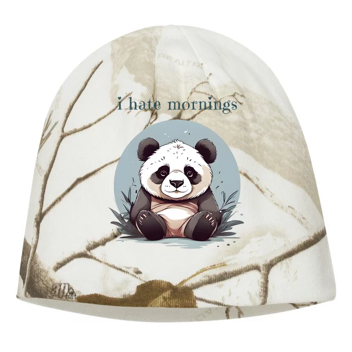 I Hate Mornings Panda Kati - Camo Knit Beanie