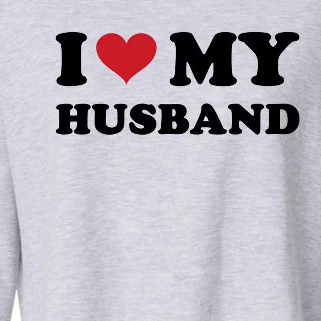 I Heart My Husband Cropped Pullover Crew