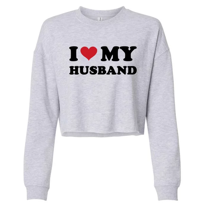 I Heart My Husband Cropped Pullover Crew