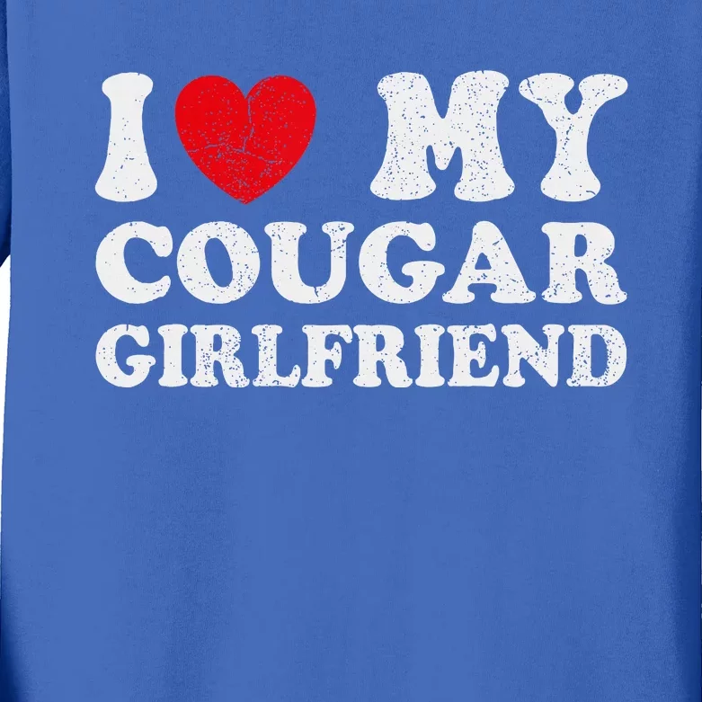 I Heart My Cougar Girlfriend I Love My Cougar Girlfriend GF Kids Long Sleeve Shirt