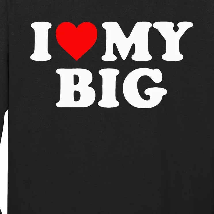 I Heart My Big Love Matching Little Big Sorority Long Sleeve Shirt