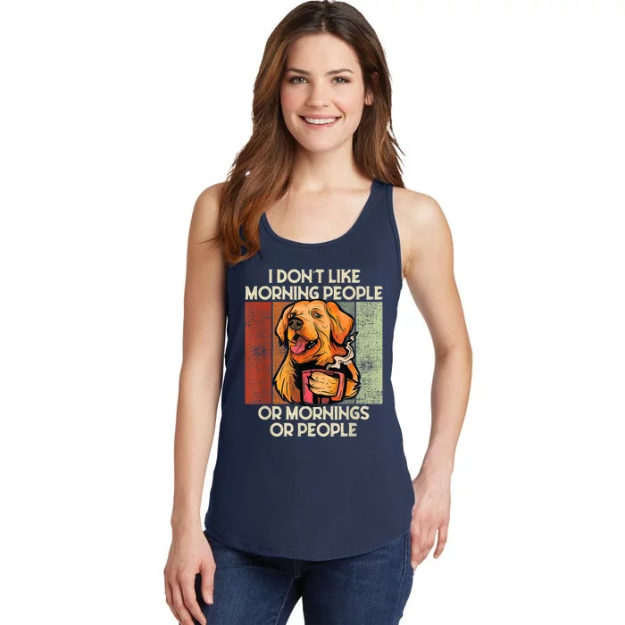 I Hate Morning People And Mornings And People Coffee Dog Ladies Essential Tank