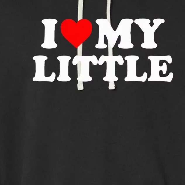 I Heart My Little Love Matching Little Big Sorority Garment-Dyed Fleece Hoodie