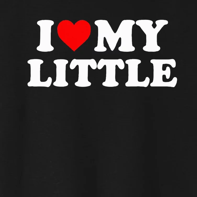 I Heart My Little Love Matching Little Big Sorority Women's Crop Top Tee