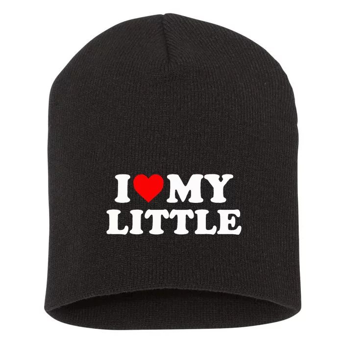 I Heart My Little Love Matching Little Big Sorority Short Acrylic Beanie