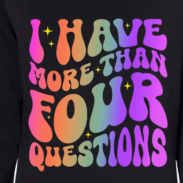 I Have More Than Four Questions Passover I Love Matzah Balls Womens California Wash Sweatshirt