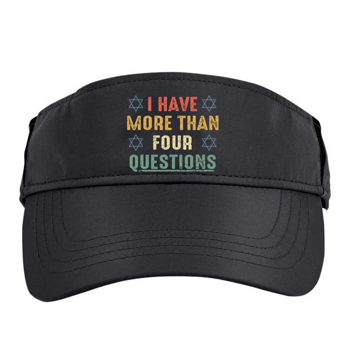 I Have More Than Four Questions Funny Passover Seder Adult Drive Performance Visor