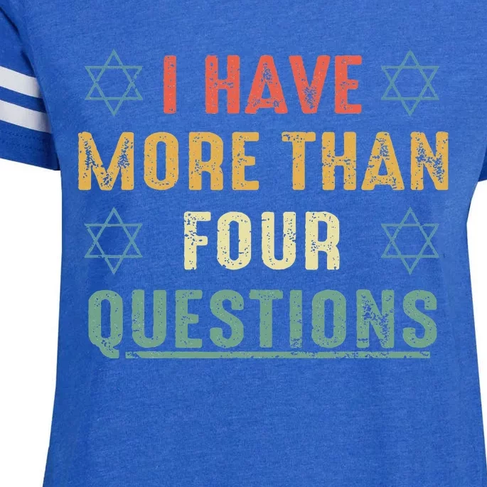 I Have More Than Four Questions Funny Passover Seder Enza Ladies Jersey Football T-Shirt