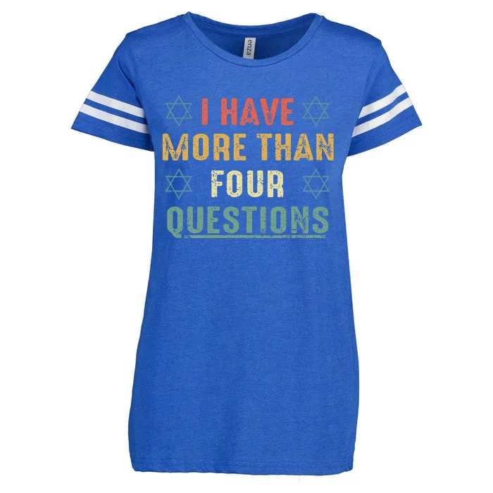 I Have More Than Four Questions Funny Passover Seder Enza Ladies Jersey Football T-Shirt