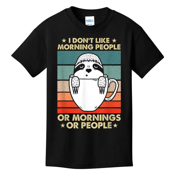 I Hate Morning People And Mornings And People Kids T-Shirt