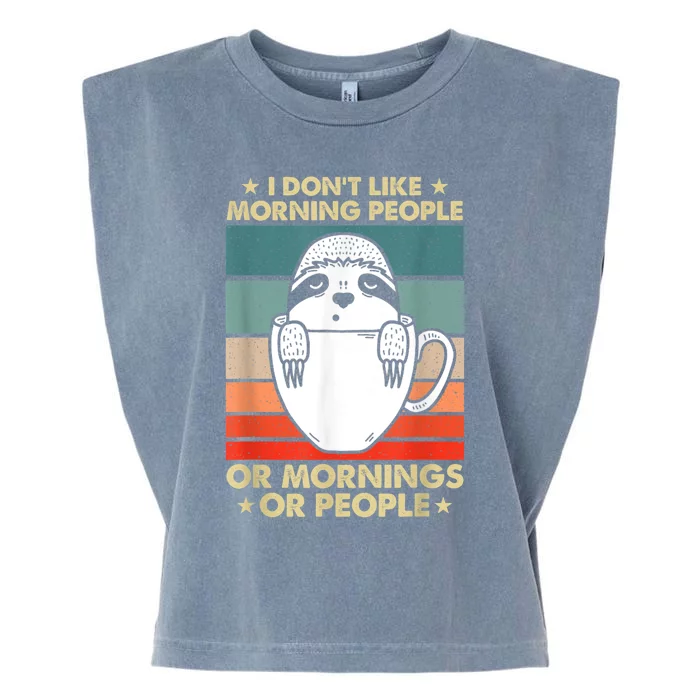 I Hate Morning People And Mornings And People Garment-Dyed Women's Muscle Tee