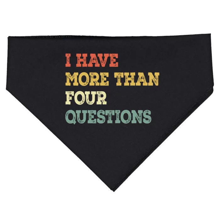 I Have More Than Four Questions Funny Passover USA-Made Doggie Bandana