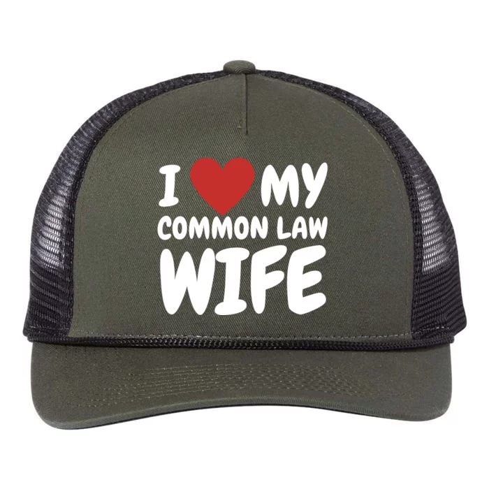 I Heart My Common Law Wife Retro Rope Trucker Hat Cap