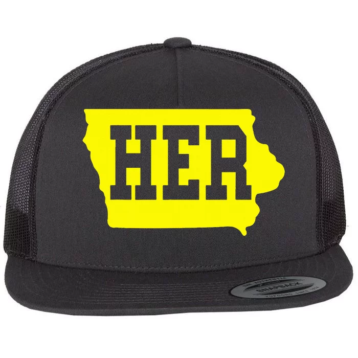 Iowa Her Map Flat Bill Trucker Hat