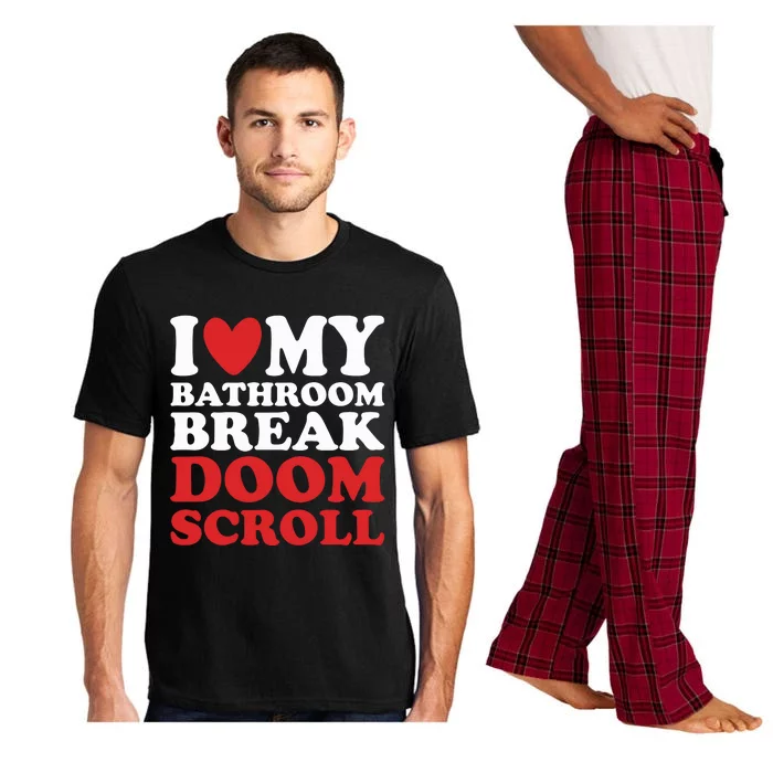 I Heart My Bathroom Break Doom Scroll Pajama Set