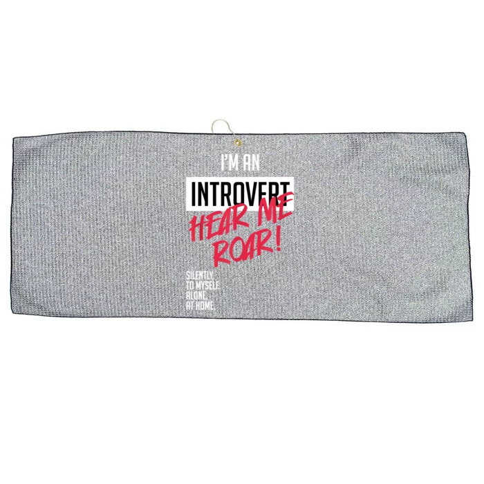 Introvert Hear Me Roar Silently Introverted Large Microfiber Waffle Golf Towel