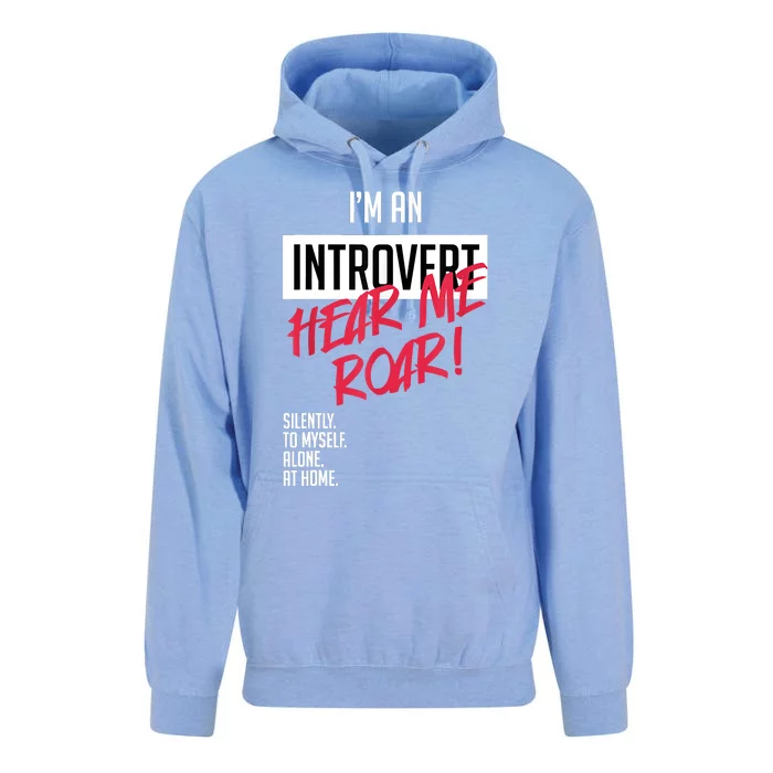 Introvert Hear Me Roar Silently Introverted Unisex Surf Hoodie